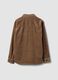 Brown pure cotton ribbed over-fit shacket_2