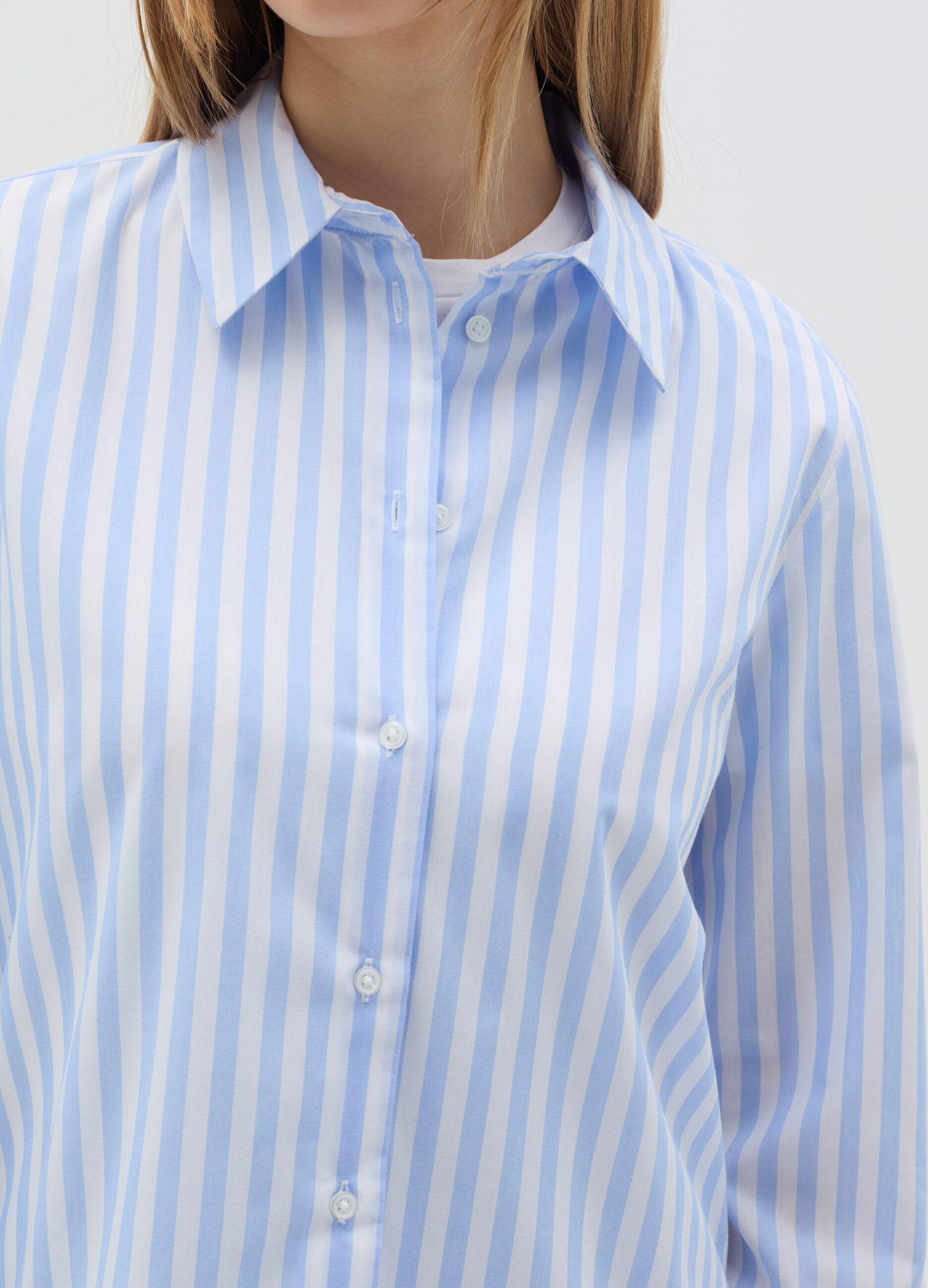 Shirt with striped pattern