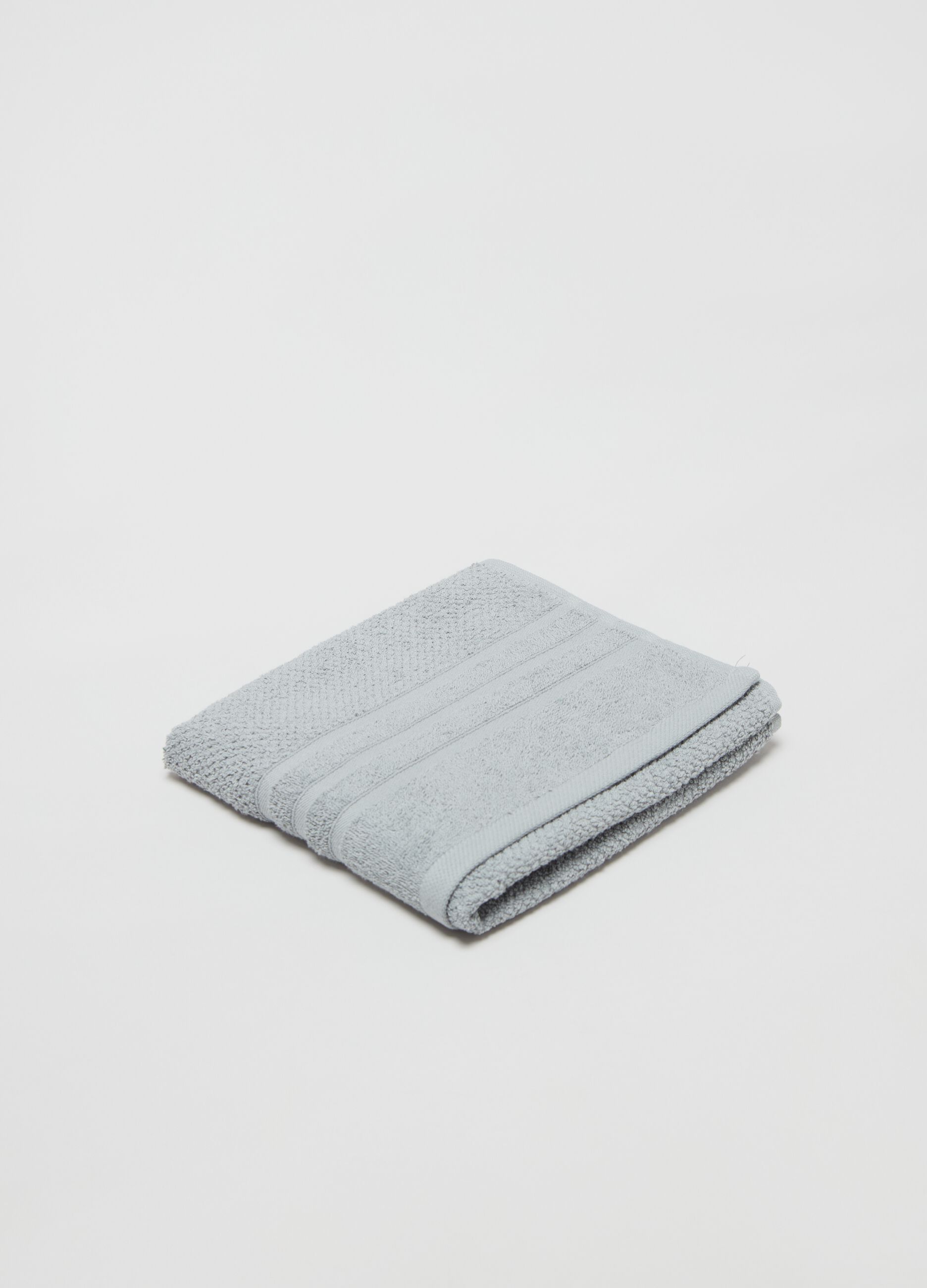 Asciugamano viso 50x90 tinta unita grigio chiaro