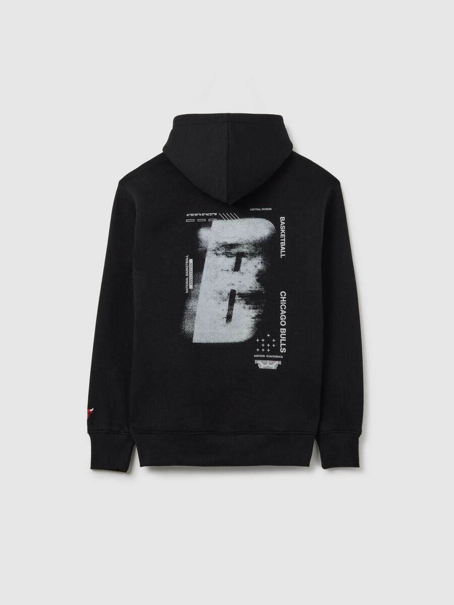 Kids' black cotton blend regular fit Chicago Bulls sweatshirt_4