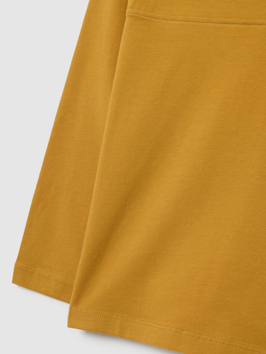 Maglia da bambino in misto cotone elasticizzato giallo regular fit_3