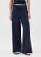 Blue pure cotton regular fit trousers_1