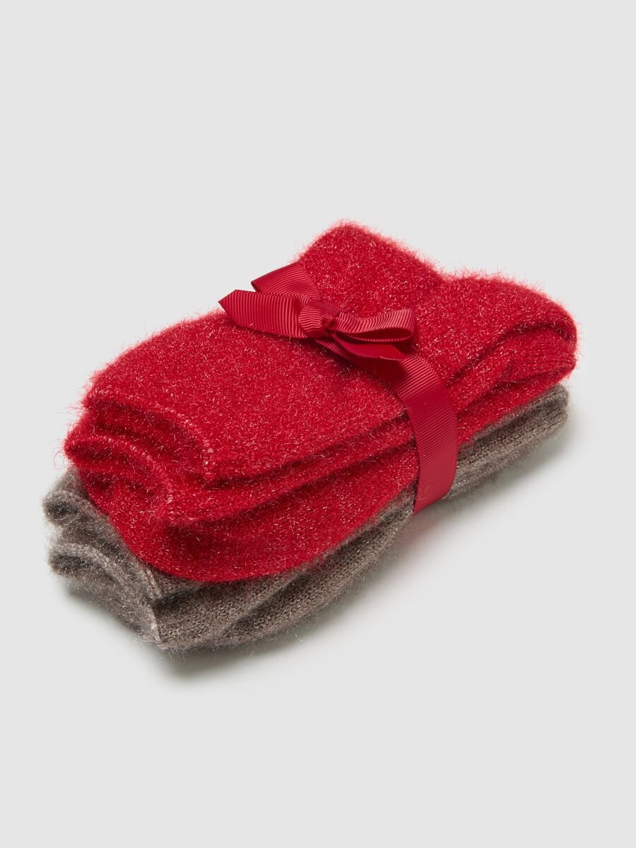 Twin-pack multicolour stretch fabric socks_1