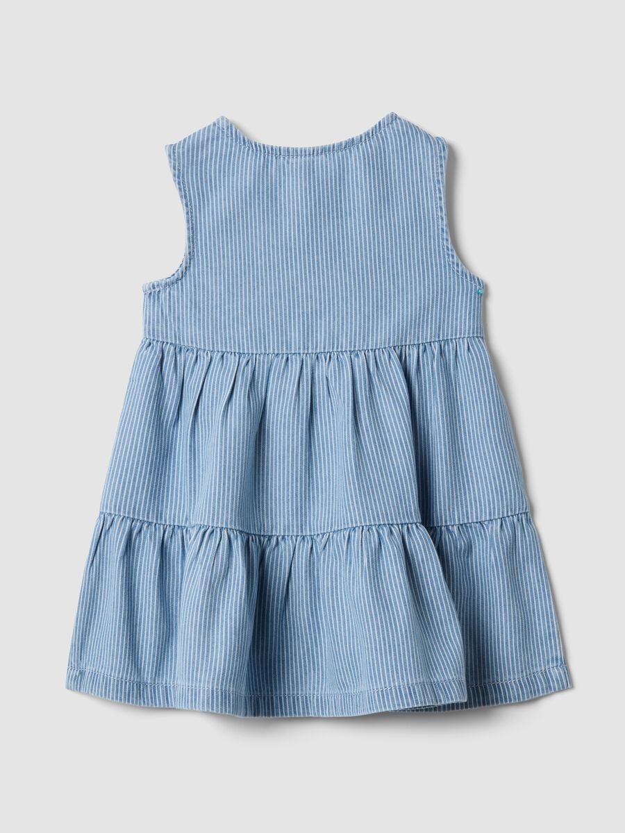 Girls&rsquo; cotton and lyocell blend denim dress, regular fit_1