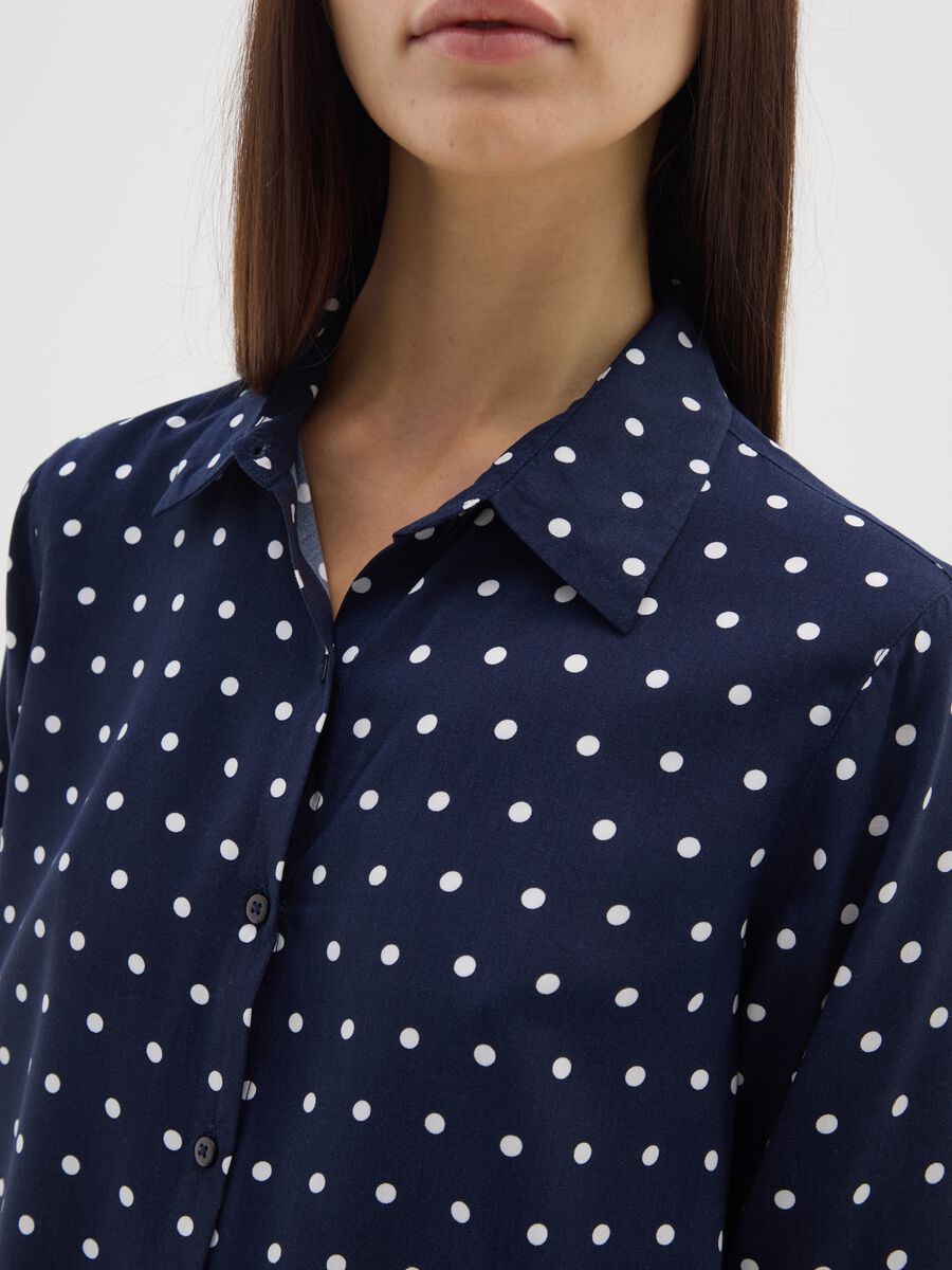 Multicolour polka dot blouse regular fit_3