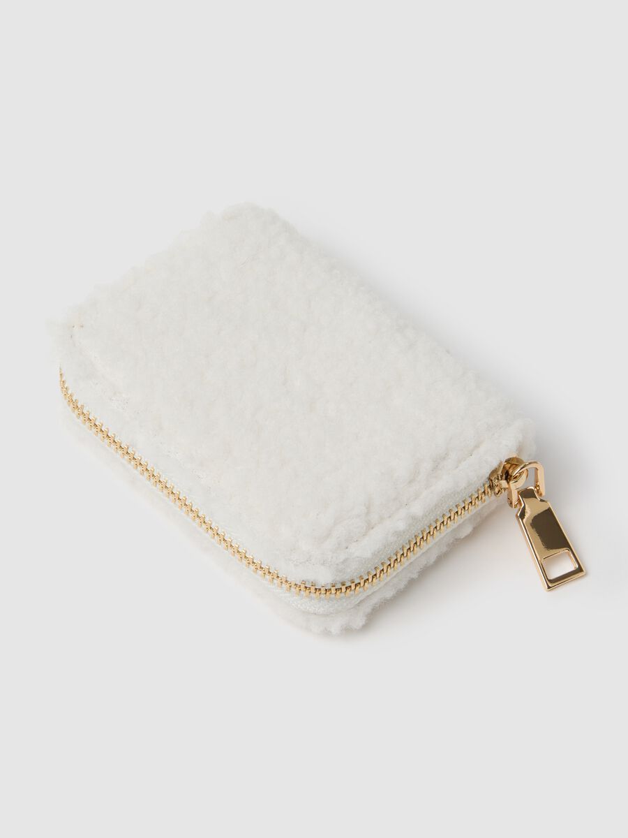 White Wallet with Zip_1