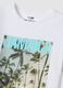 White pure cotton T-shirt with front print, regular fit_5