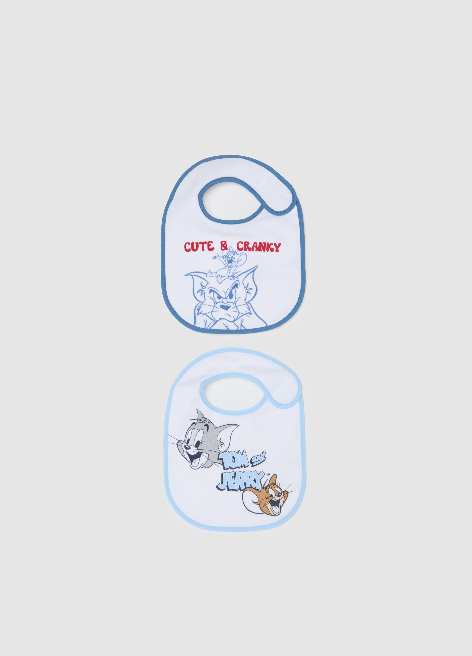 Two-pack bibs with Tom & Jerry print
