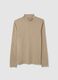 Beige pure cotton sweater regular fit_0