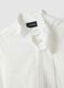 White pure cotton regular fit shirt with bow collar_1