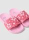 Pink sliders with floral appliqu&eacute;s_1