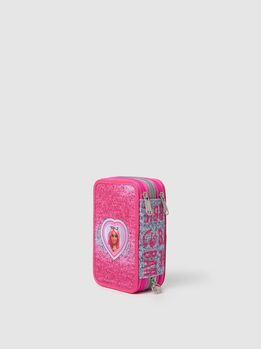 Multicolour Barbie Glitter Pencil Case for Girls_2