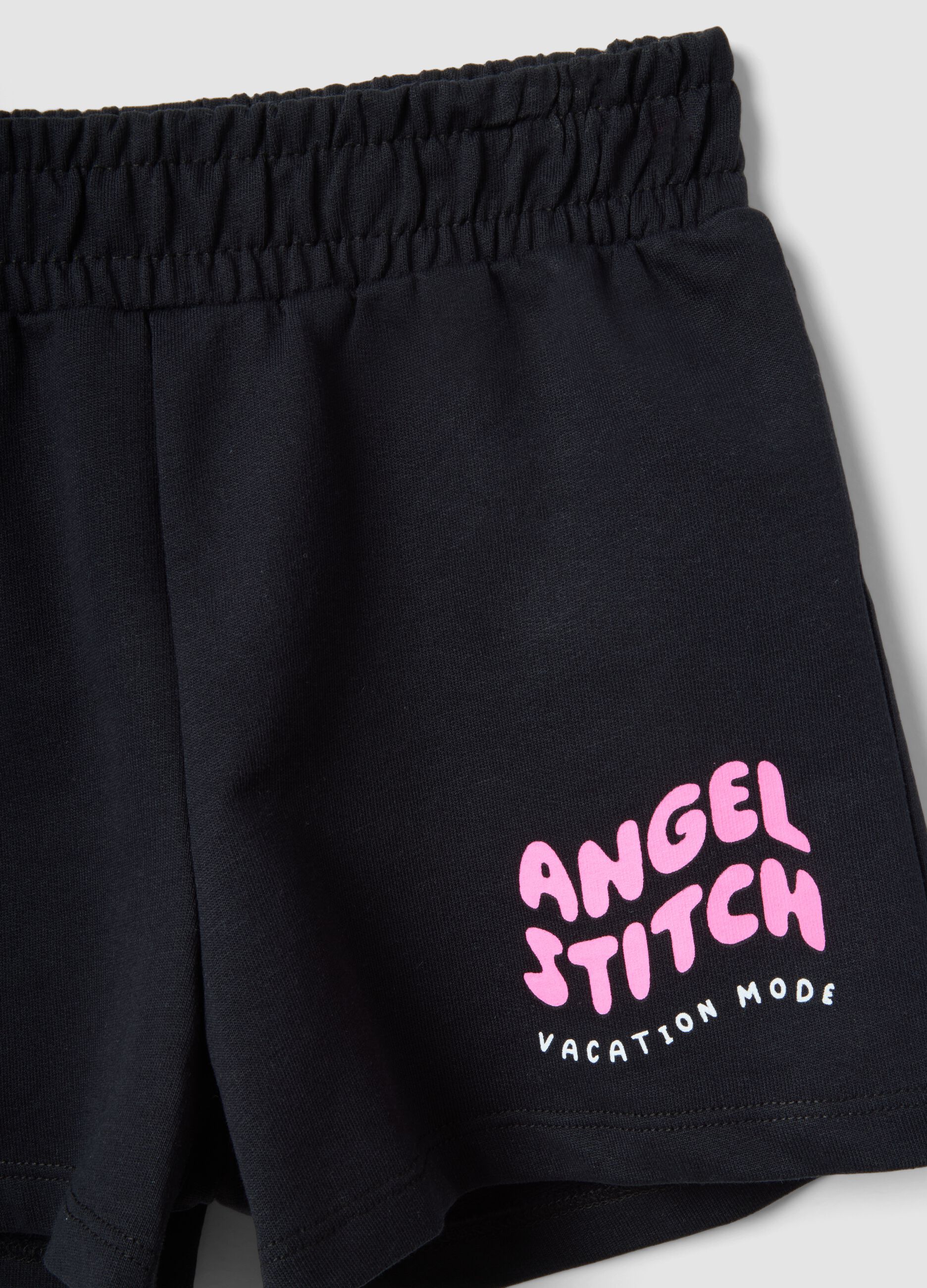 Girls&rsquo; stretchy cotton multicolour set with Stitch prints