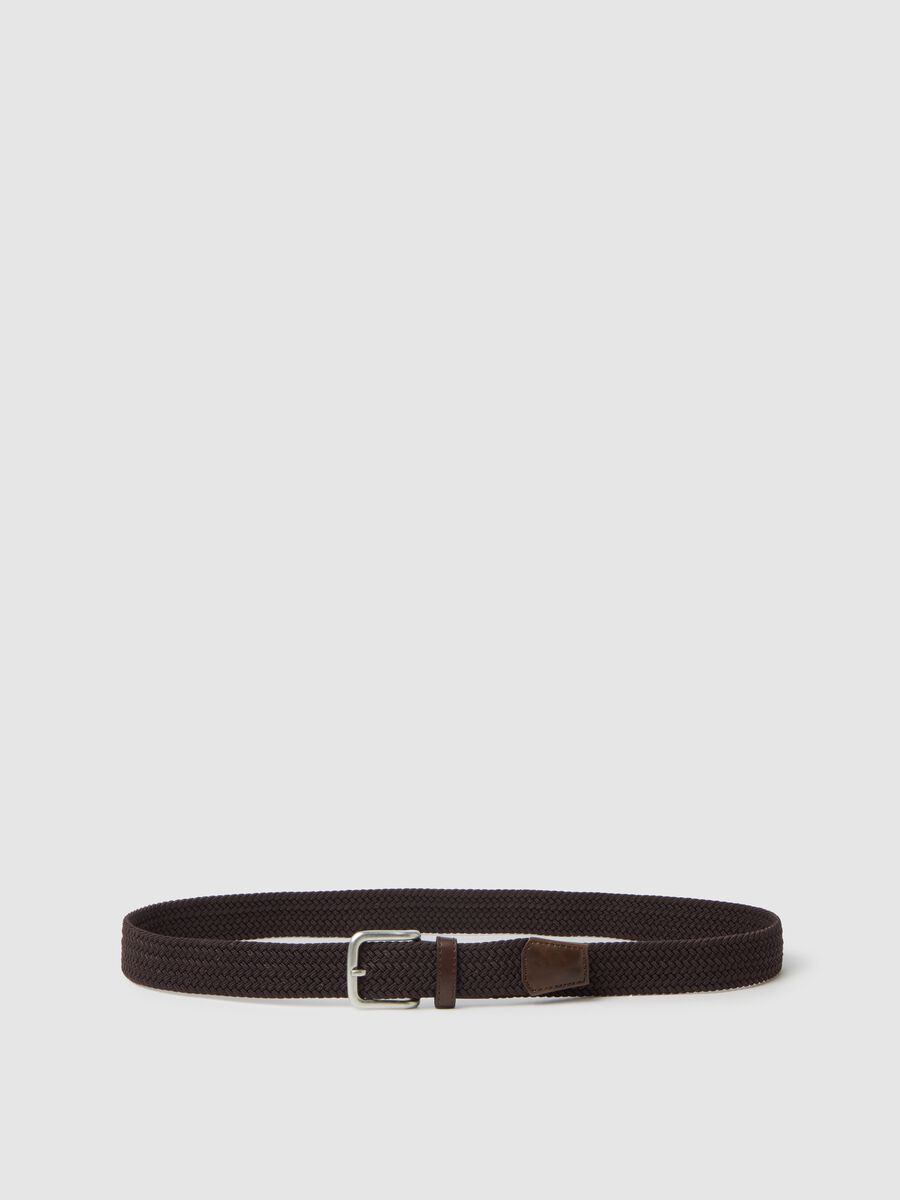 Brown Genuine Leather Elasticated Belt_0