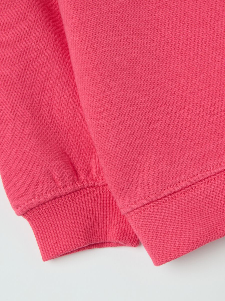 Girls' pink pure cotton sweatshirt regular fit_3