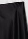 Black satin midi skirt in stretch fabric_5