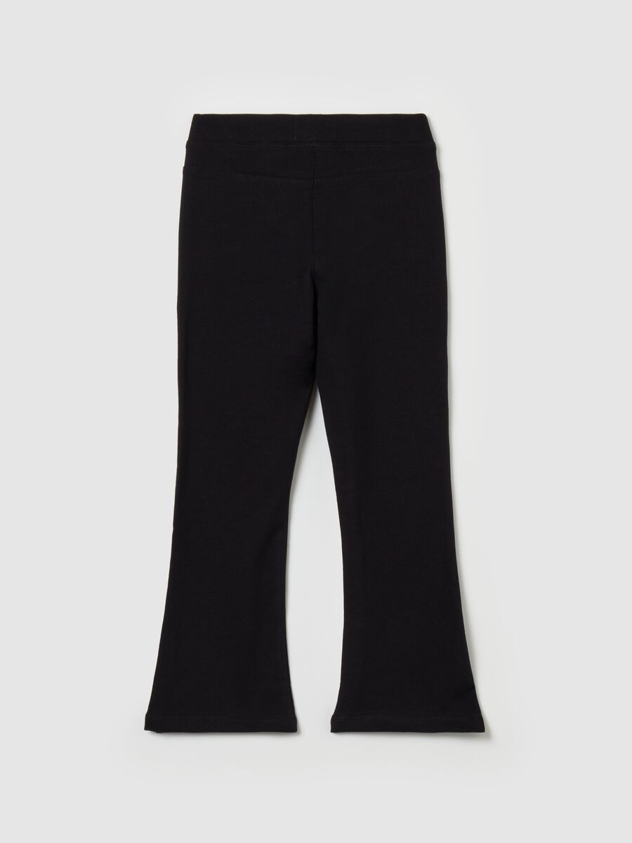 Flare-fit treggings in stretch cotton_1