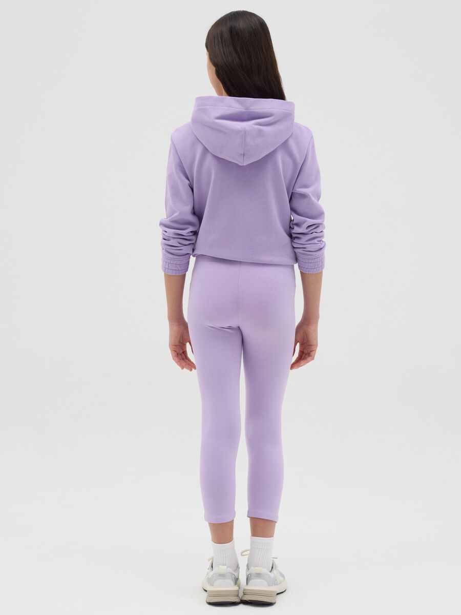 Girls’ skinny-fit leggings in stretch cotton_3