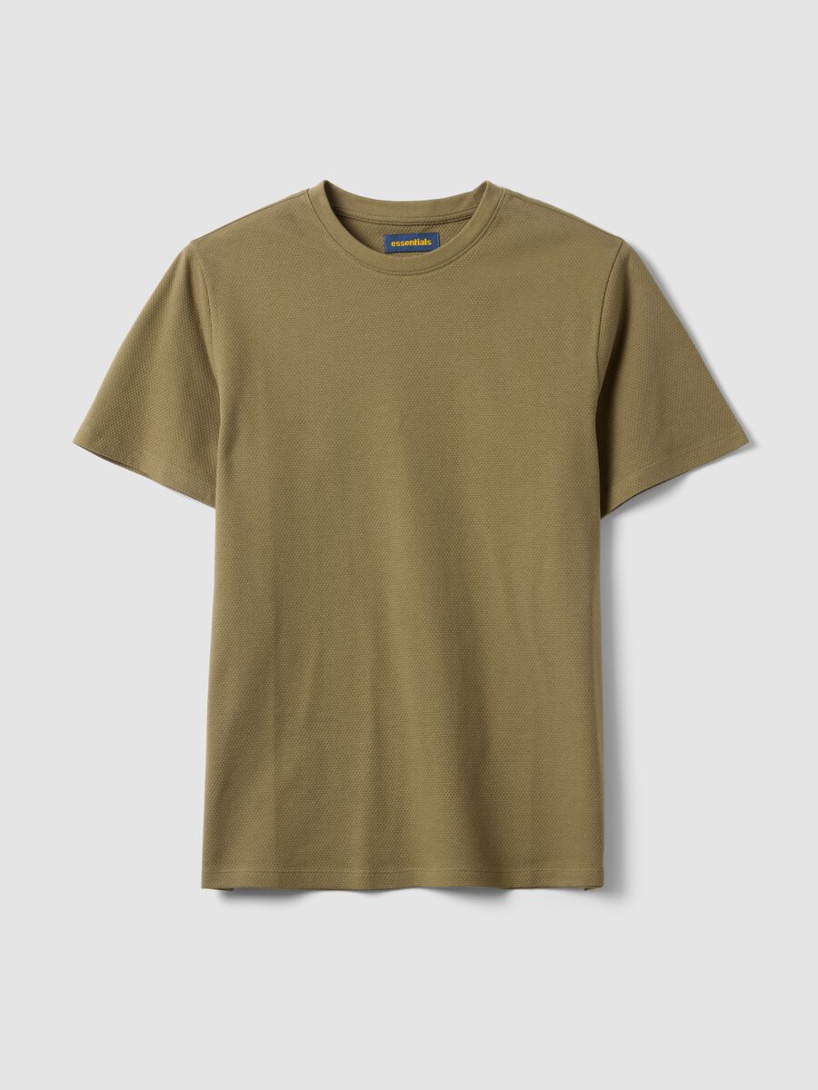 T-shirt verde in puro cotone a maniche corte_4