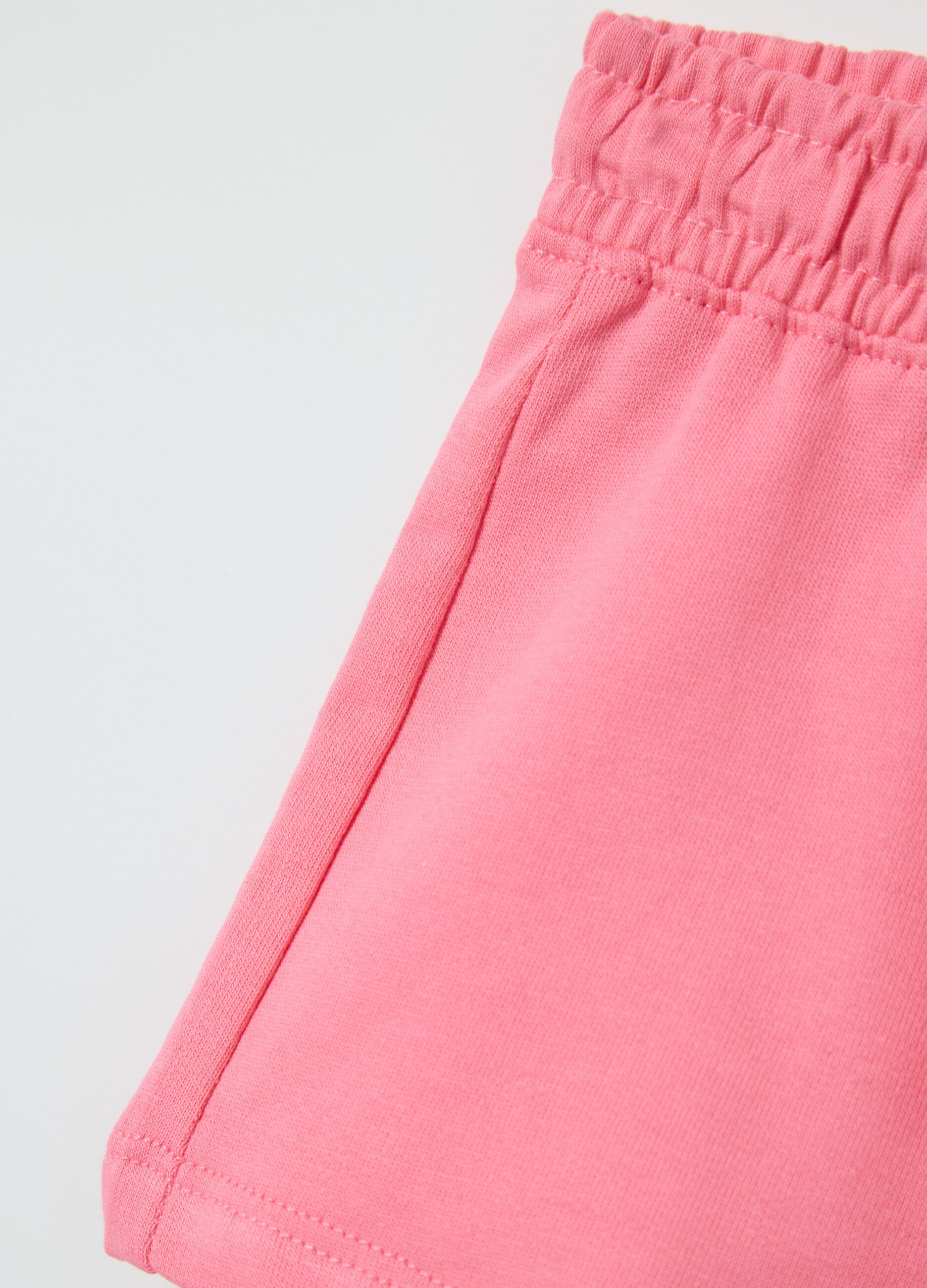 Pink cotton shorts for girls