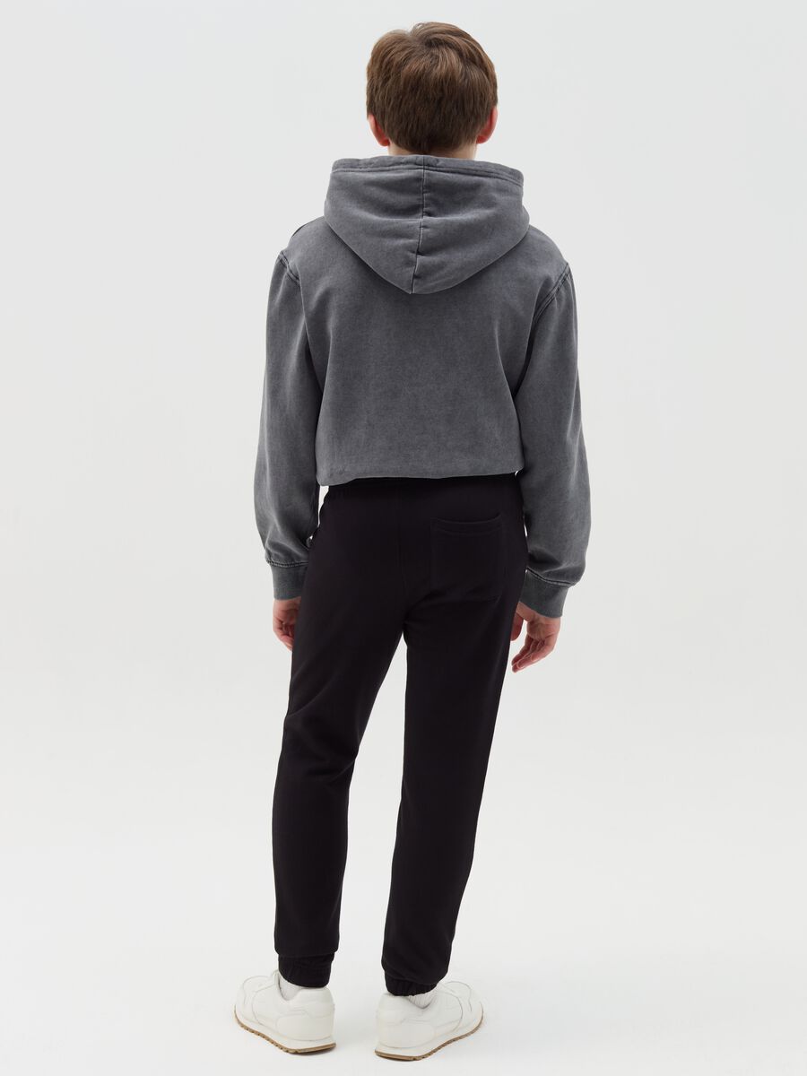 Joggers in felpa con coulisse_3
