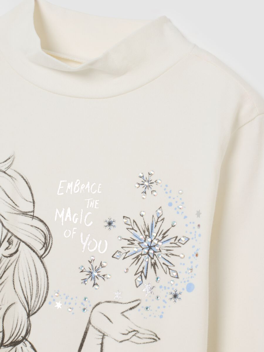 Girls' white cotton regular fit top with ruffles_2