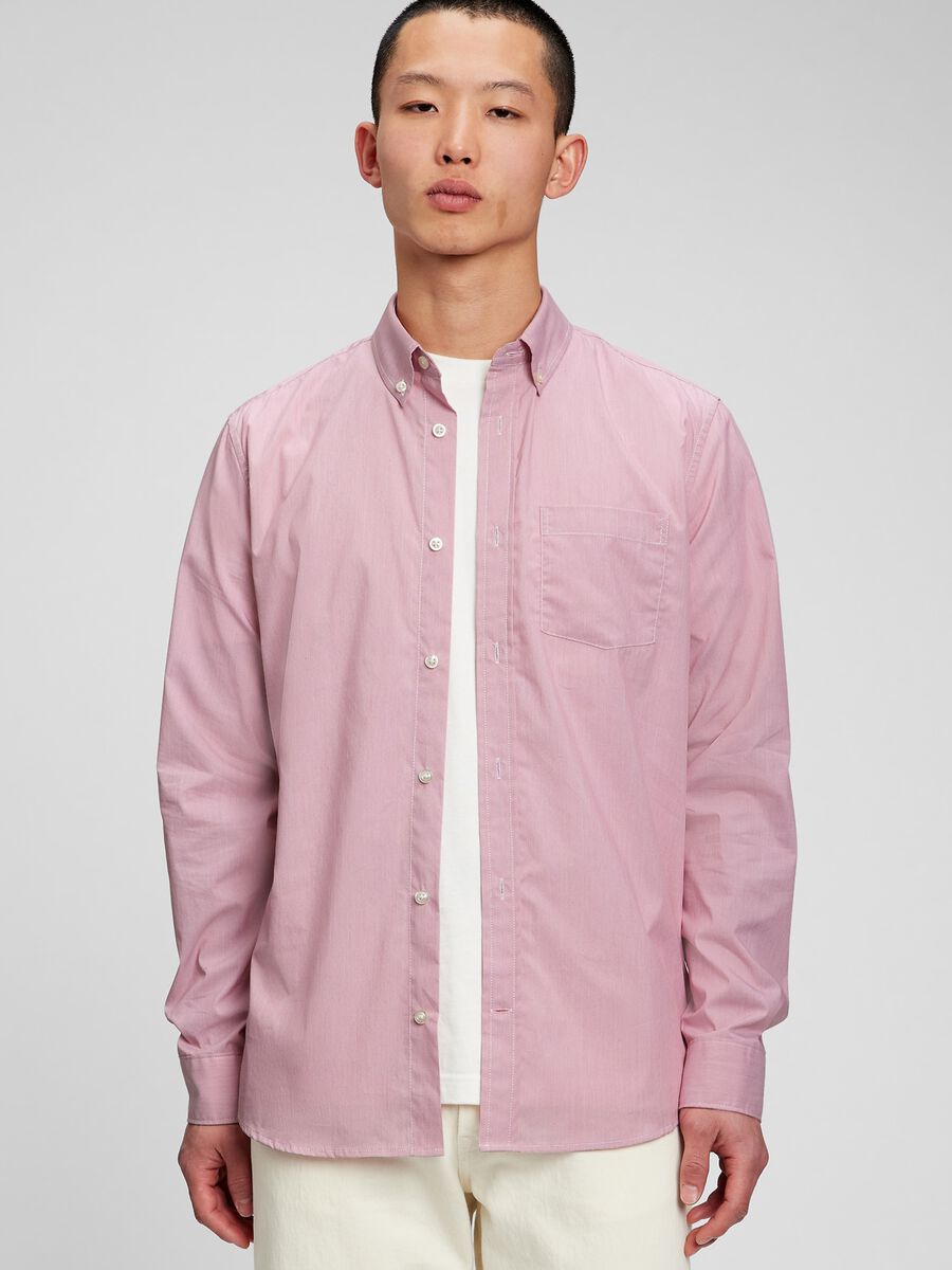 Regular-fit shirt with slub effect_0