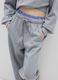 Grey Cotton Mix Wide Leg Jogger_3