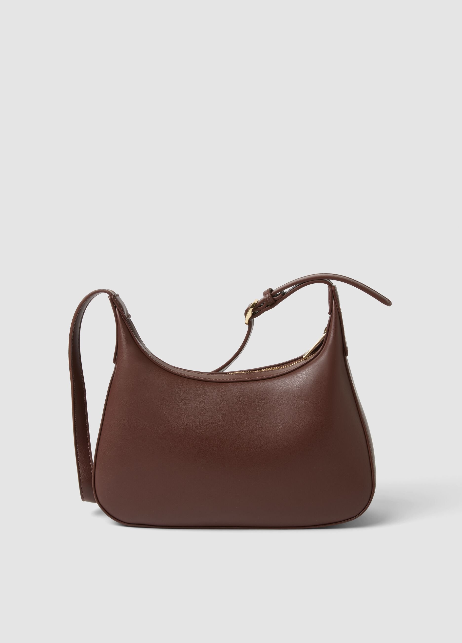Brown shoulder bag with a minimalist design