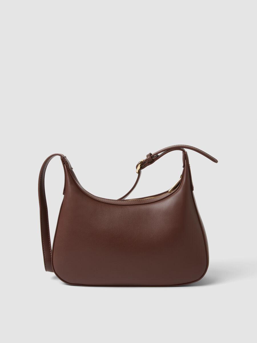 Brown shoulder bag with a minimalist design_1