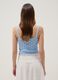 Sky-blue crochet waistcoat in pure cotton, regular fit_3