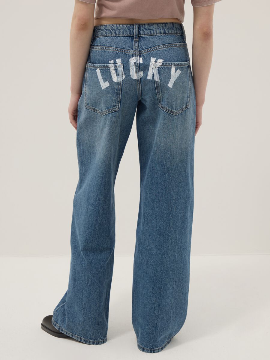 Blue denim boyfriend jeans in pure cotton_2