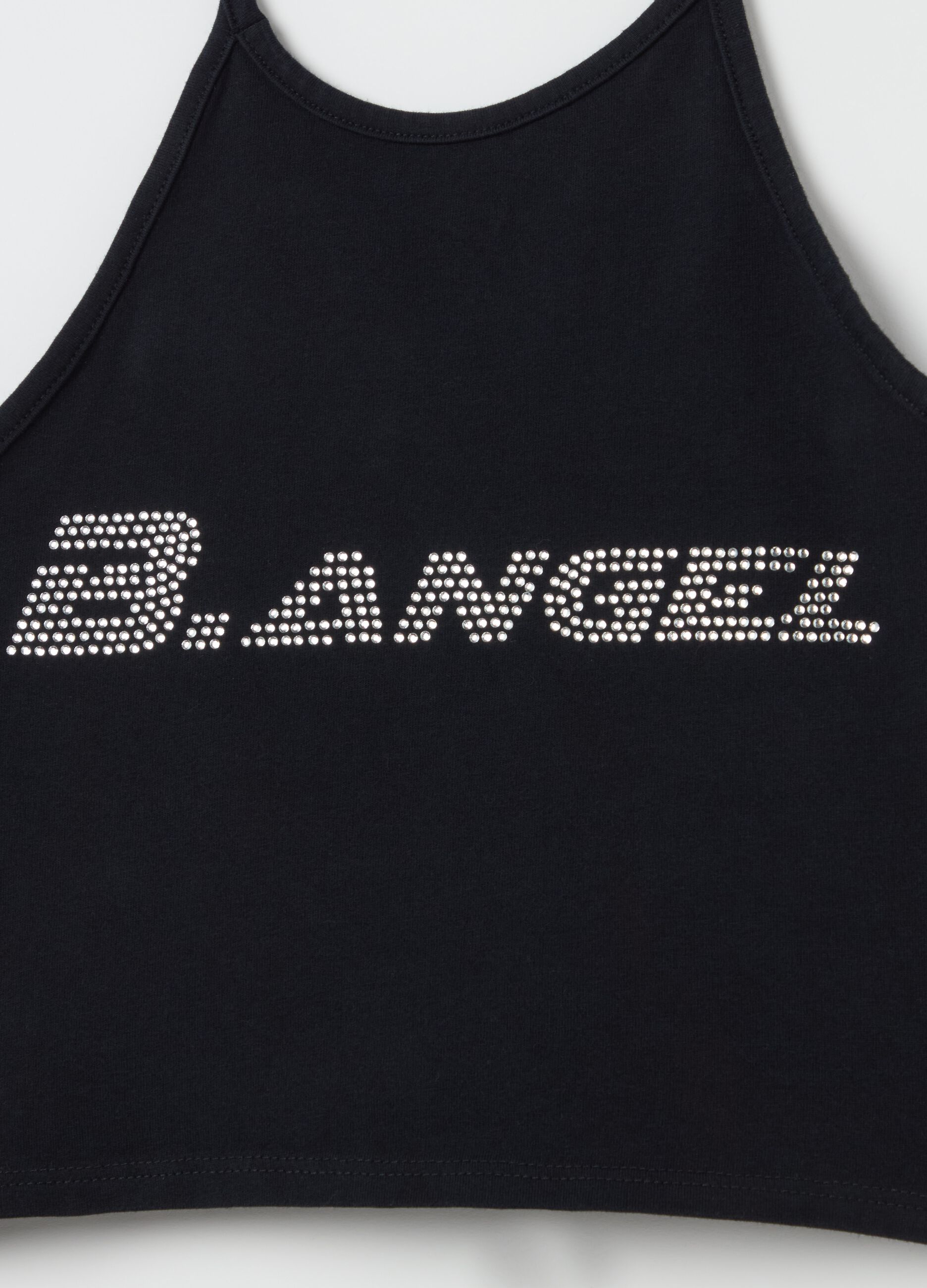 B.ANGEL X THE SEA BEYOND cropped tank top with diamantés