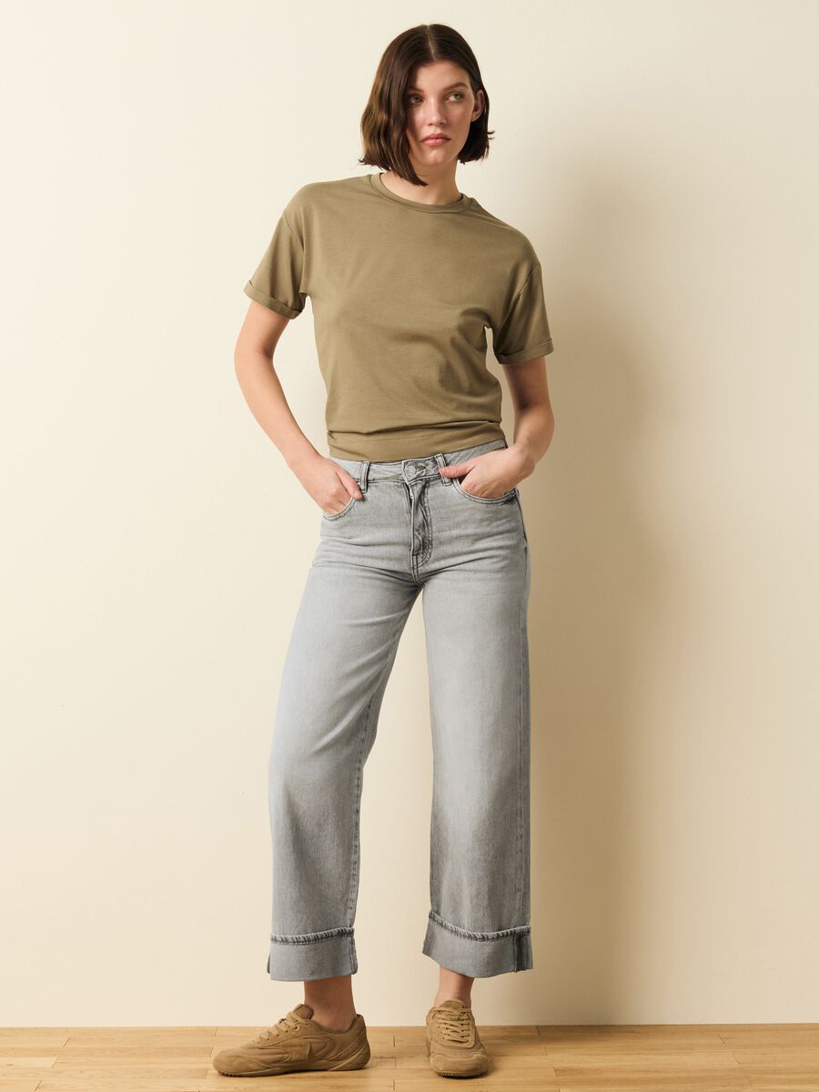T-shirt in cotone e modal stretch_1