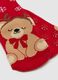 Girls' Red Cotton Blend Christmas Non-Slip Socks_2