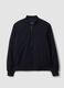 Giubbotto blu regular fit con zip_0