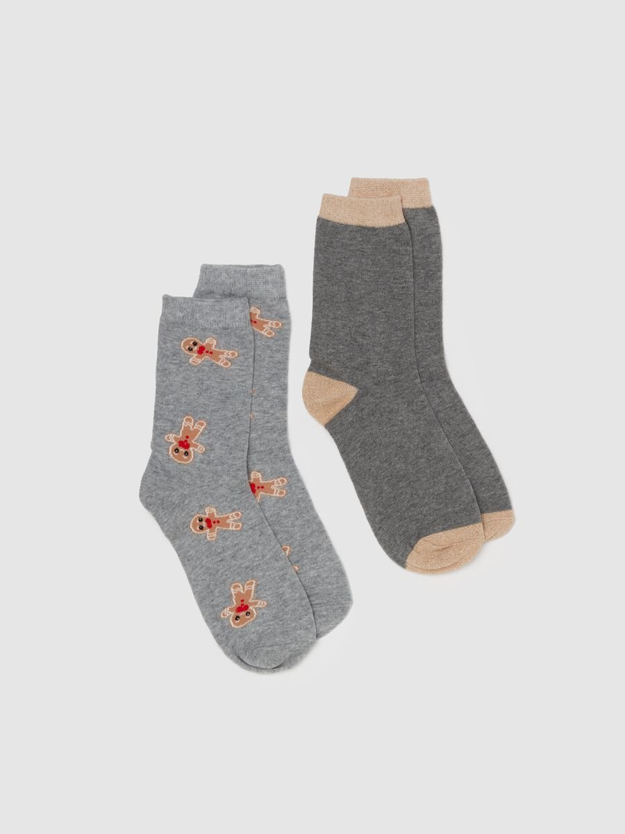 Two-pair pack socks in organic cotton with Christmas design_0