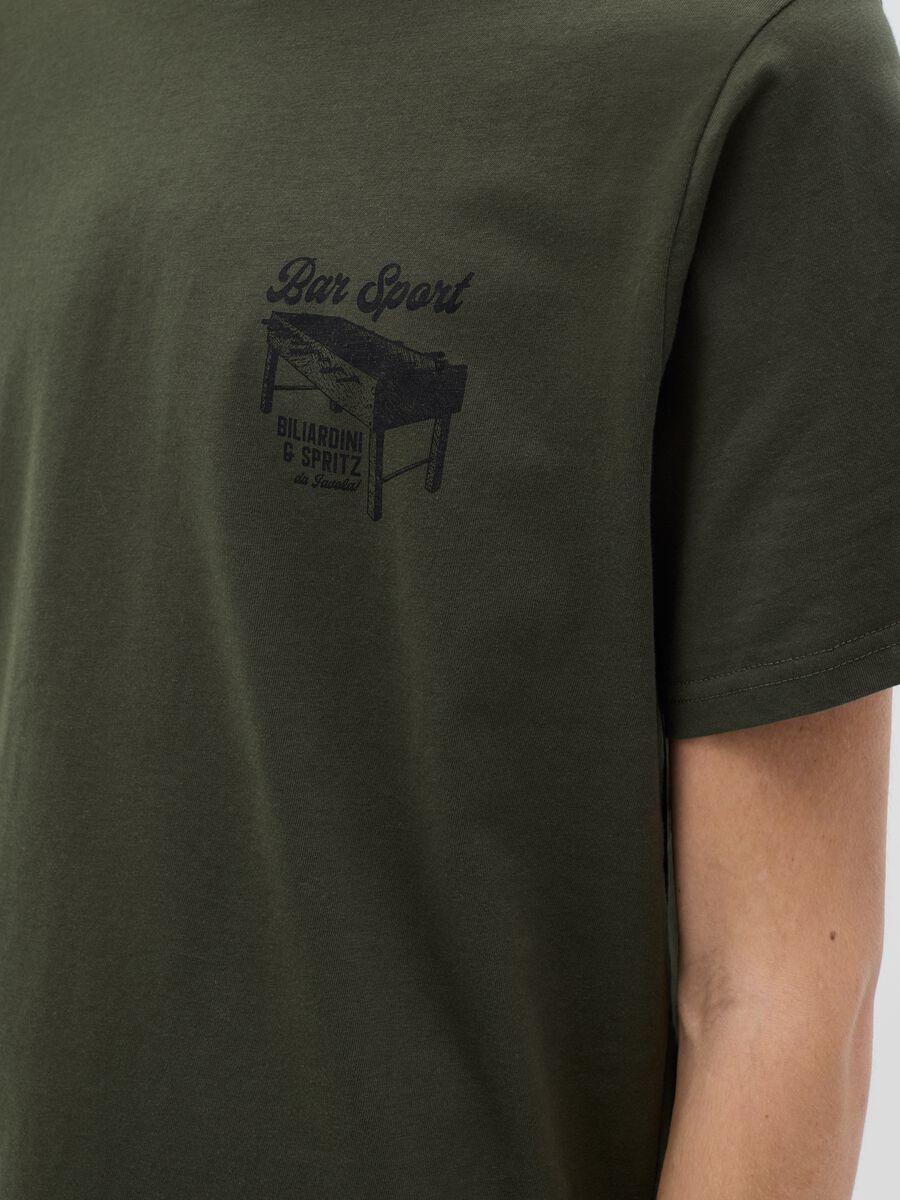 Cotton T-shirt with table football print_2