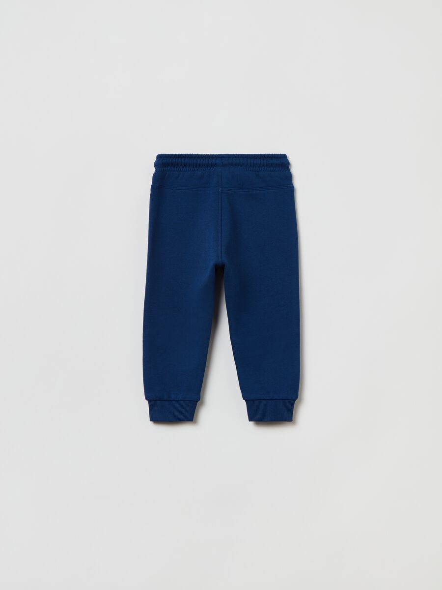 Joggers in felpa con coulisse e stampa_1