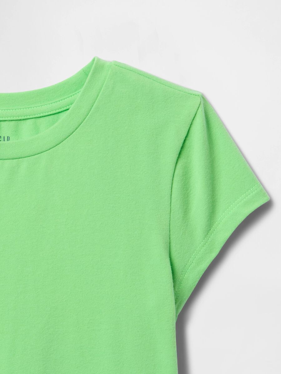 Green stretch cotton T-shirt_3