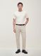 Beige pure cotton twill straight-fit jeans_0