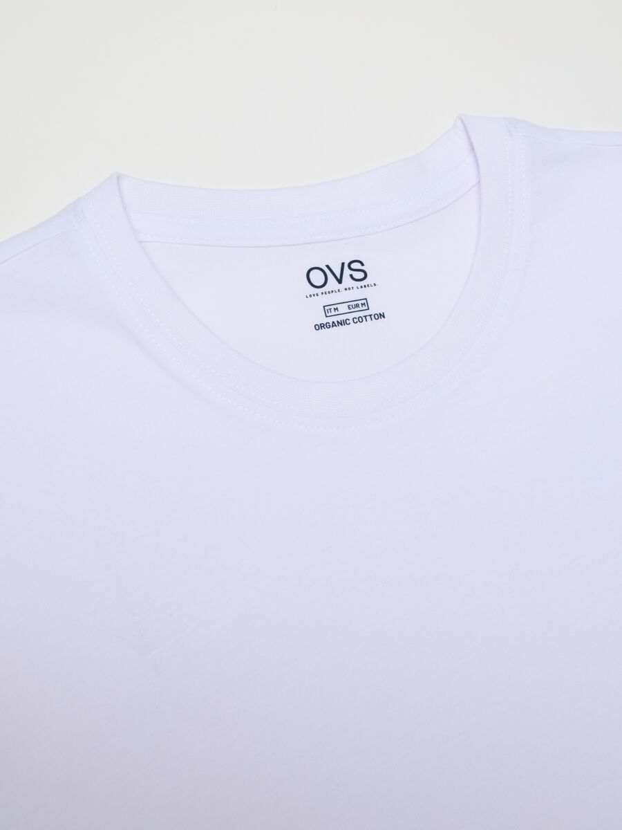 Men's White Pure Cotton T-Shirt_5
