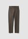 Grey stretch cotton five-pocket trousers_0