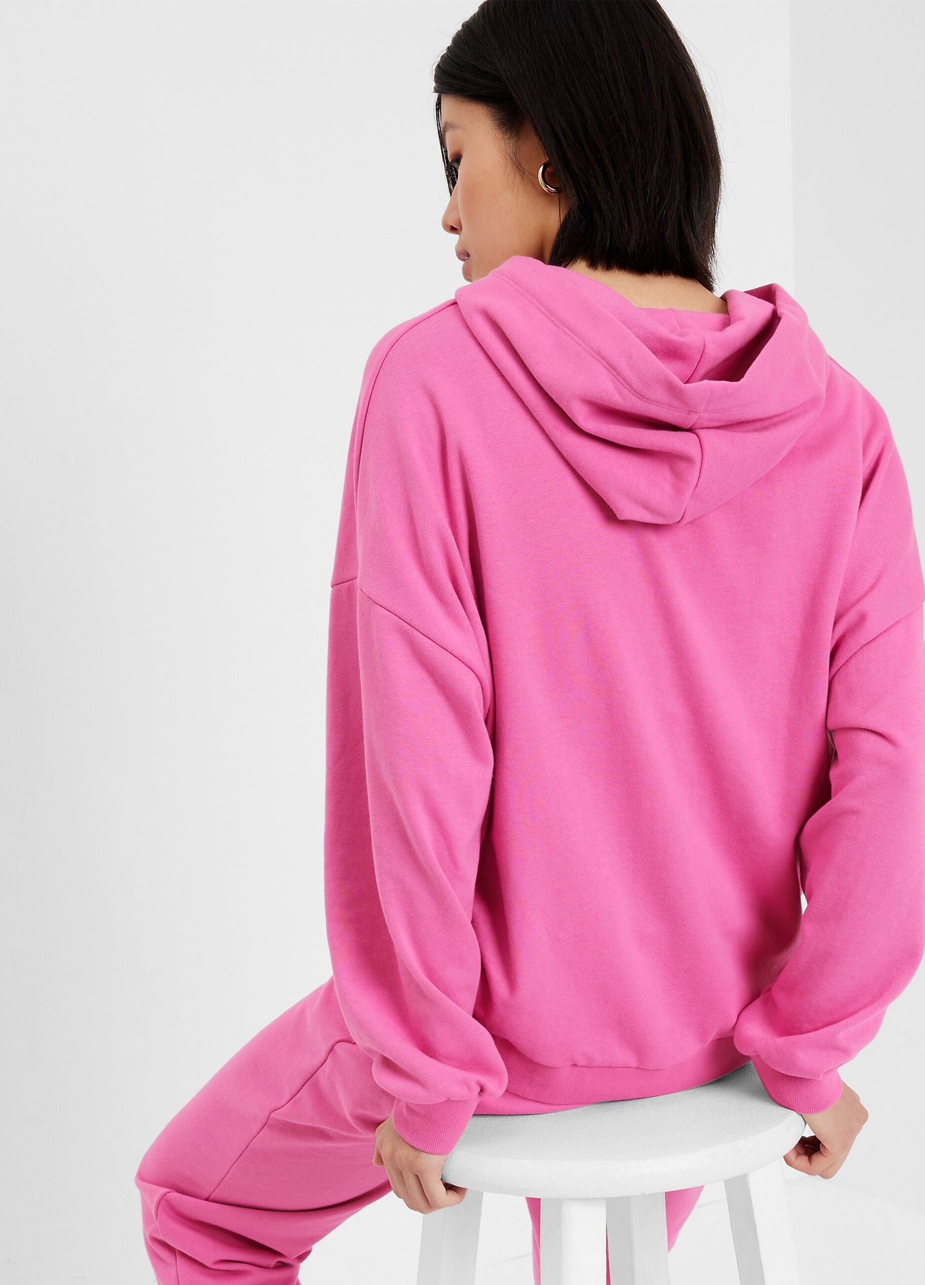 Felpa oversize con cappuccio e stampa logo