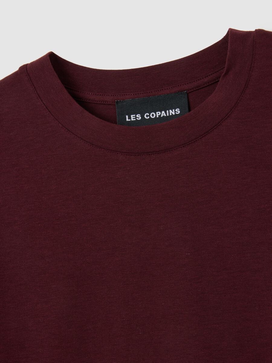 Brown stretchy cotton blend sweater regular fit_1