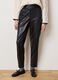Black Patent Leather Regular Fit Trousers_1
