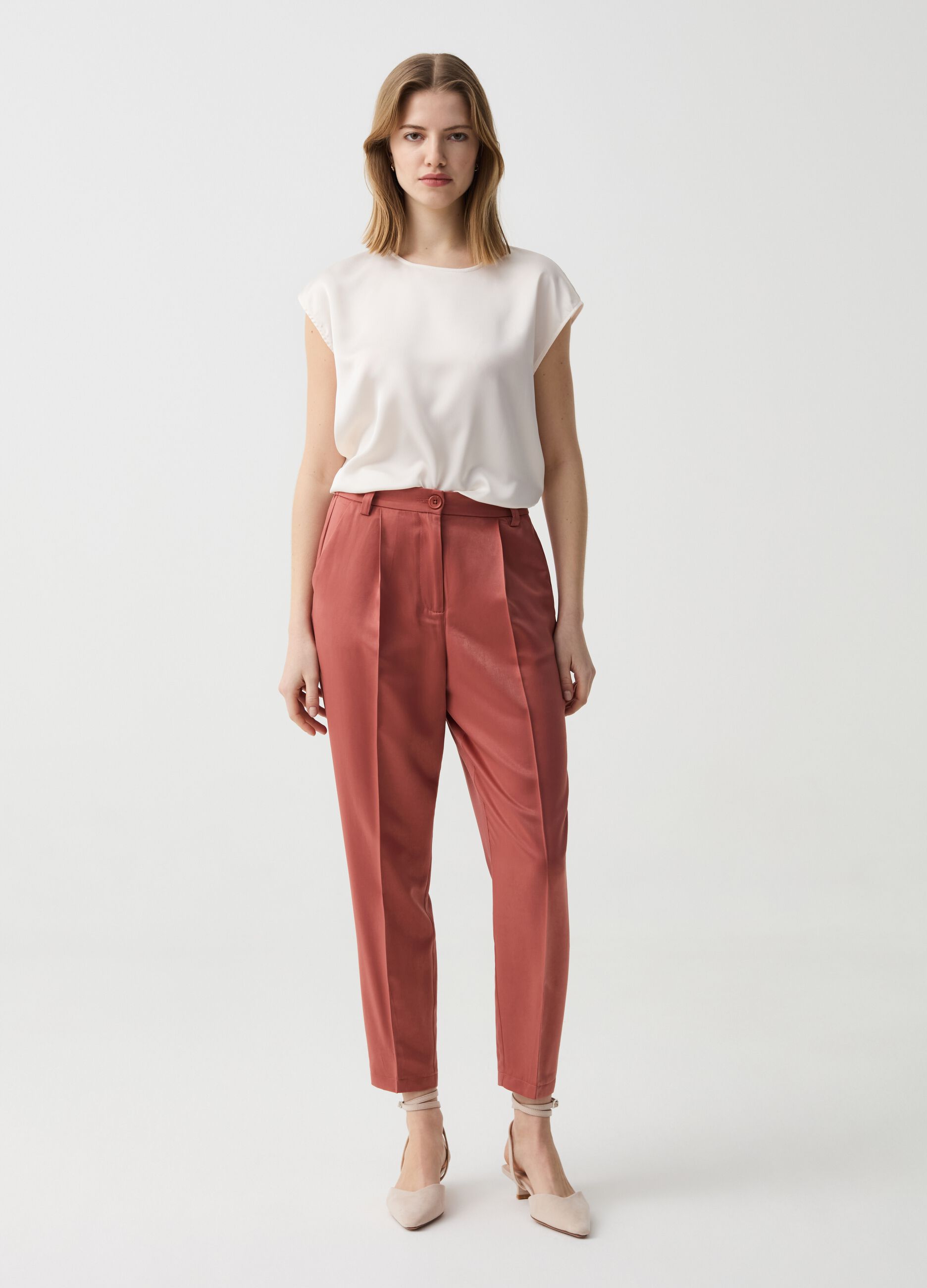 Ovs Pantaloni eleganti a sigaretta con pinces