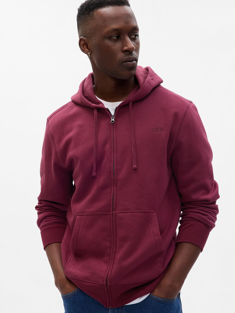 Full-zip con cappuccio ricamo mini logo_0