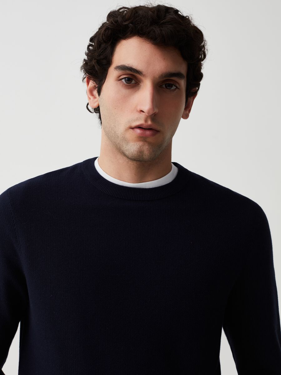 Cotton pullover with round neck_1