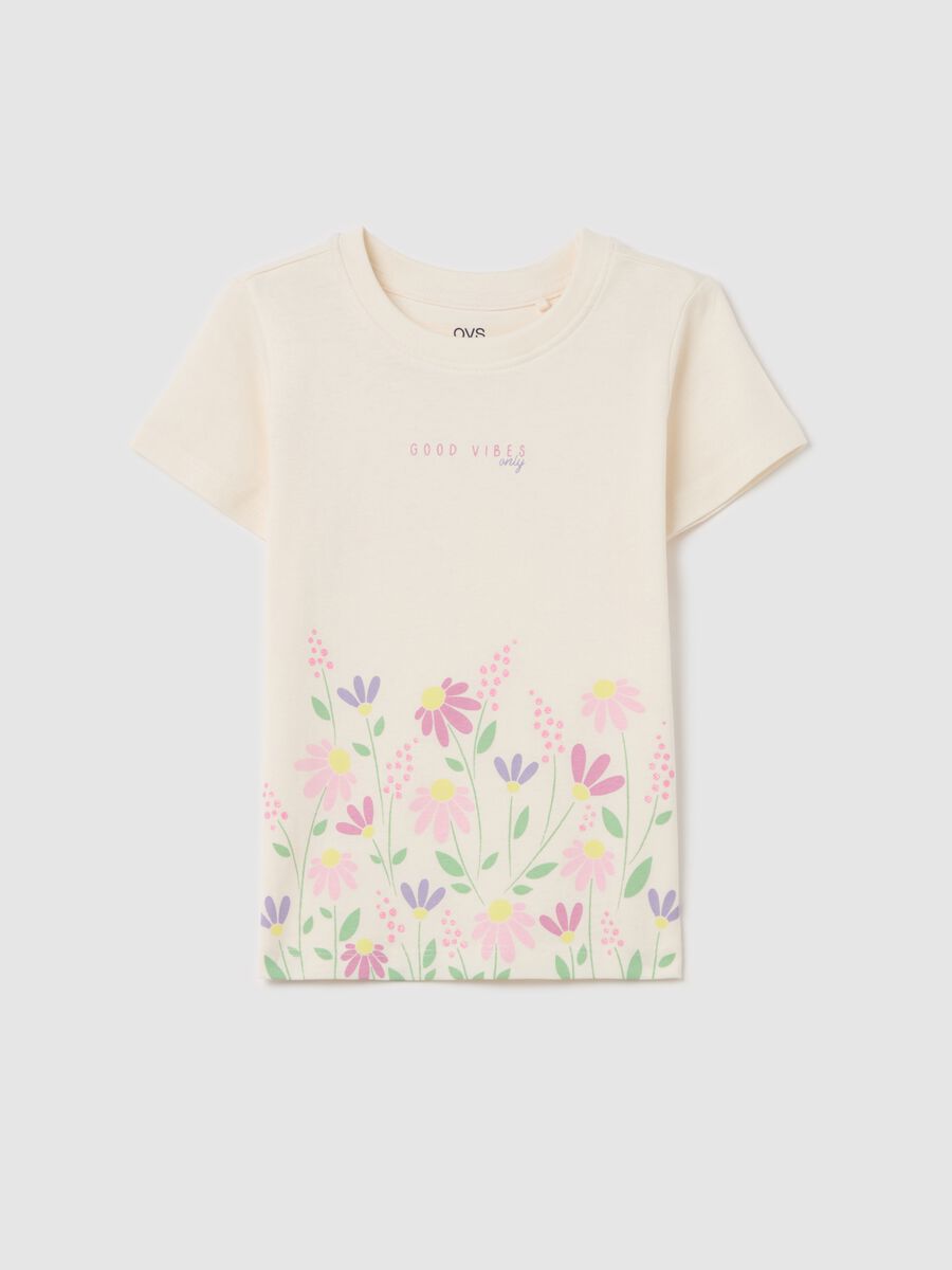 Cotton T-shirt with print_0